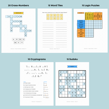 (Printable) Tiny Creates... Brain Benders Variety Puzzle Book